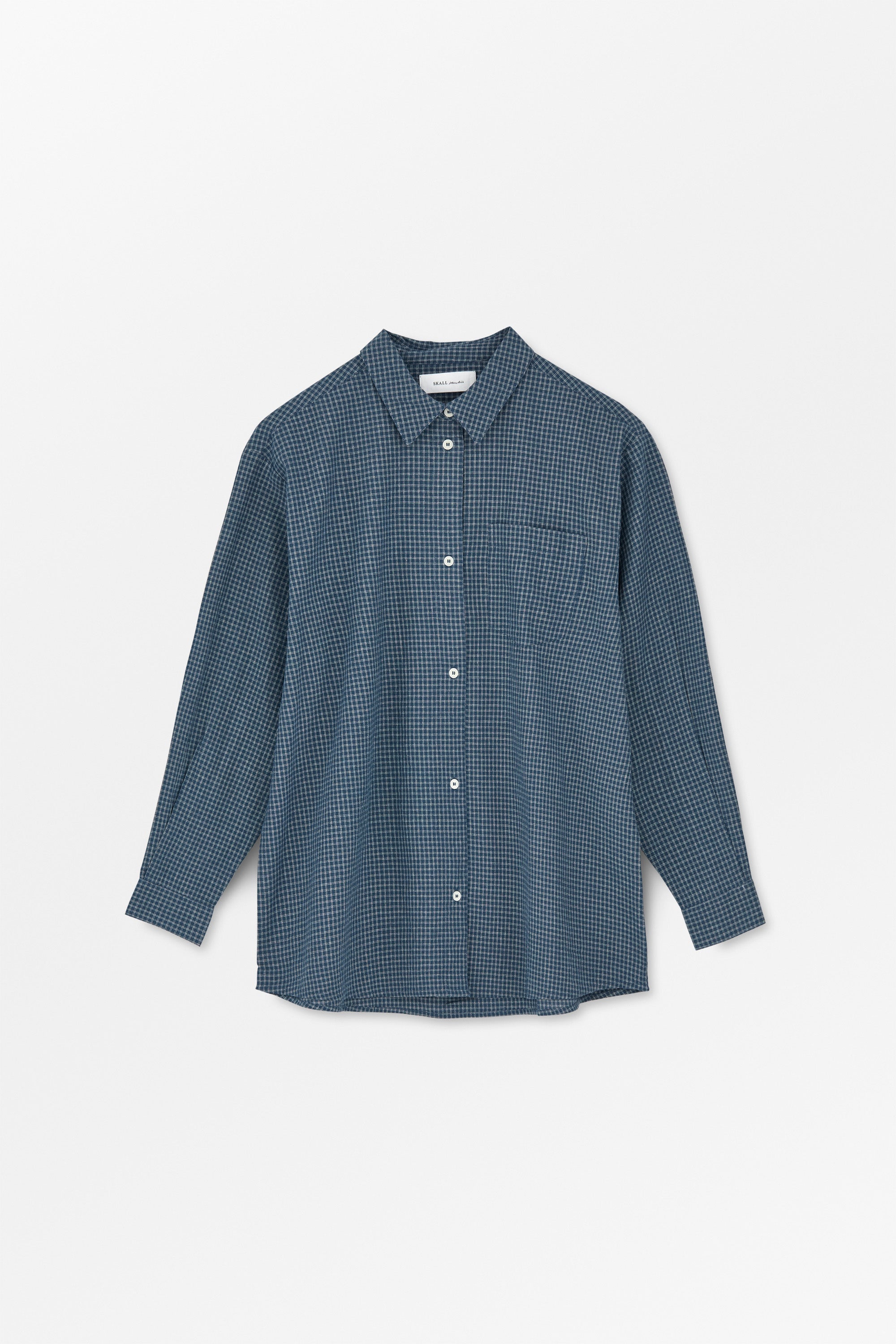 Skall Studio Edgar shirt Shirt Blue/Cream mini check